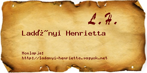 Ladányi Henrietta névjegykártya
